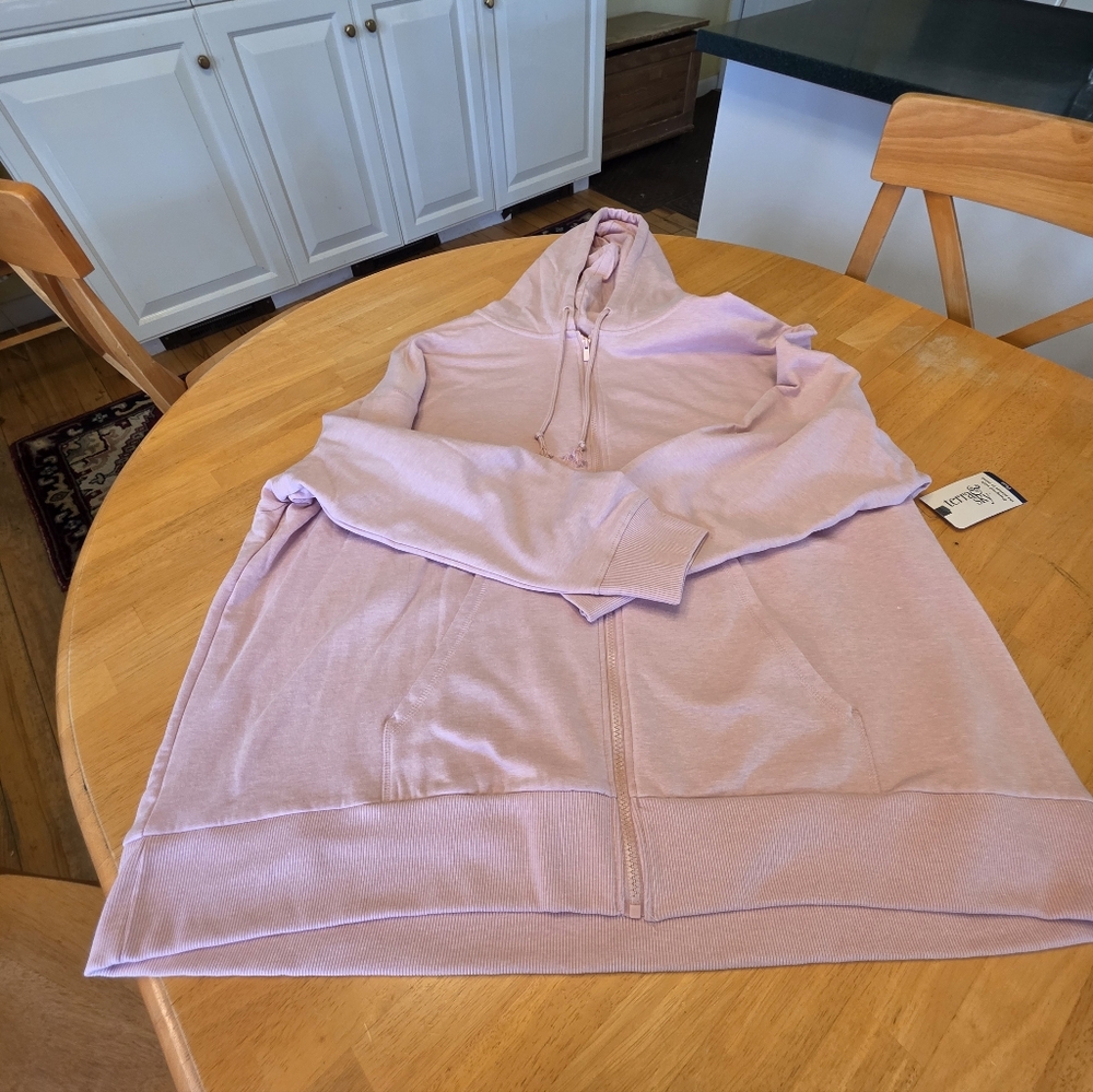 Light Pink Zip-Up Hoodie